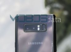 Samsung Galaxy Note 8 camera on top of the chart